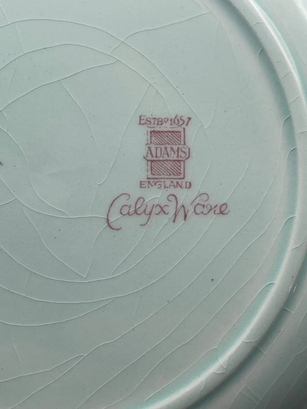 2 Vintage Adams Calyx Ware Metz 8